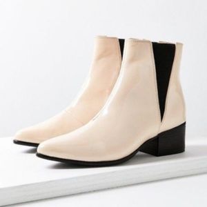 cream chelsea boots